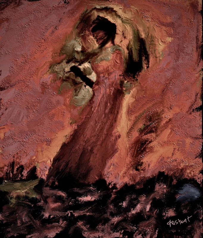 Lady In Mourning by artist James Stout